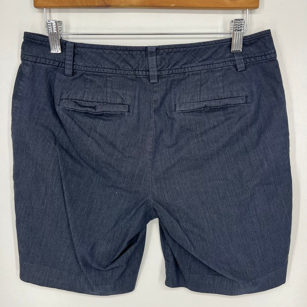 Ann Taylor Signature Petite Dark Wash Denim Look Stretch Shorts Size 6P - Picture 2 of 12